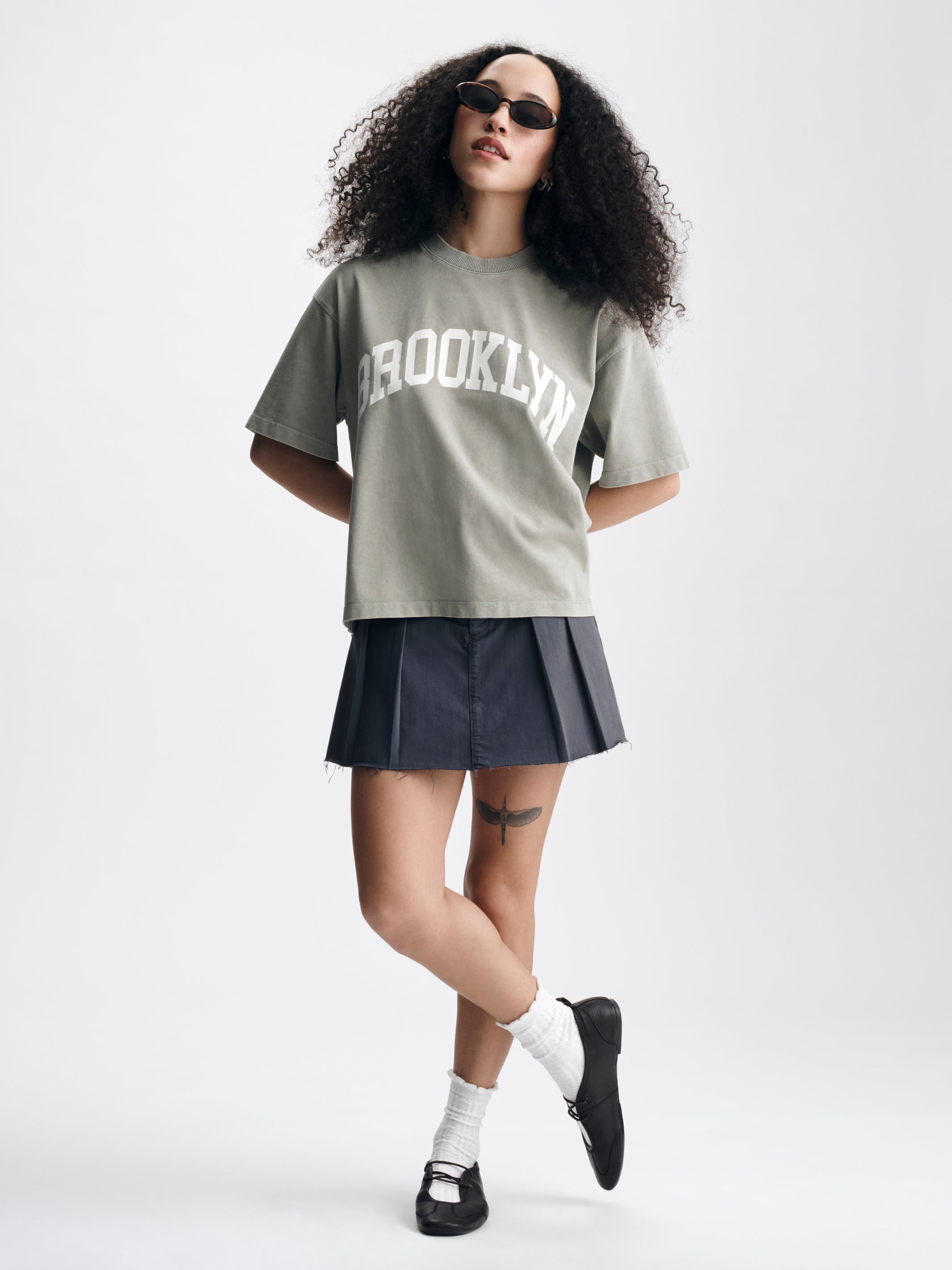 Women's Brooklyn T-Shirt in Shadow - BROOKLYN INDUSTRIES