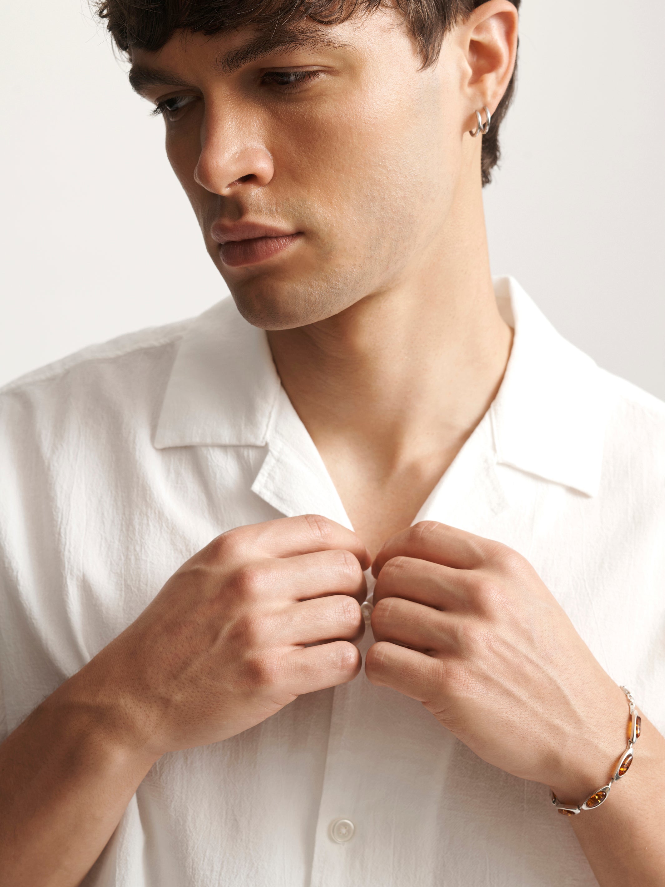 Men's Brooklyn Short Sleeve Shirt In Antique White - BROOKLYN INDUSTRIES