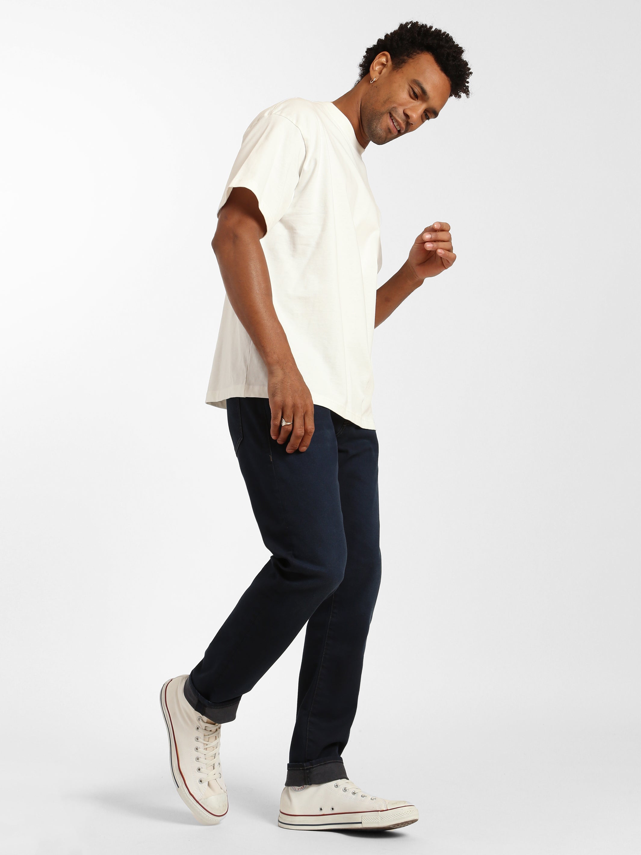 Bedford Slim Leg Jeans in Rinse Brushed Denim - BROOKLYN INDUSTRIES