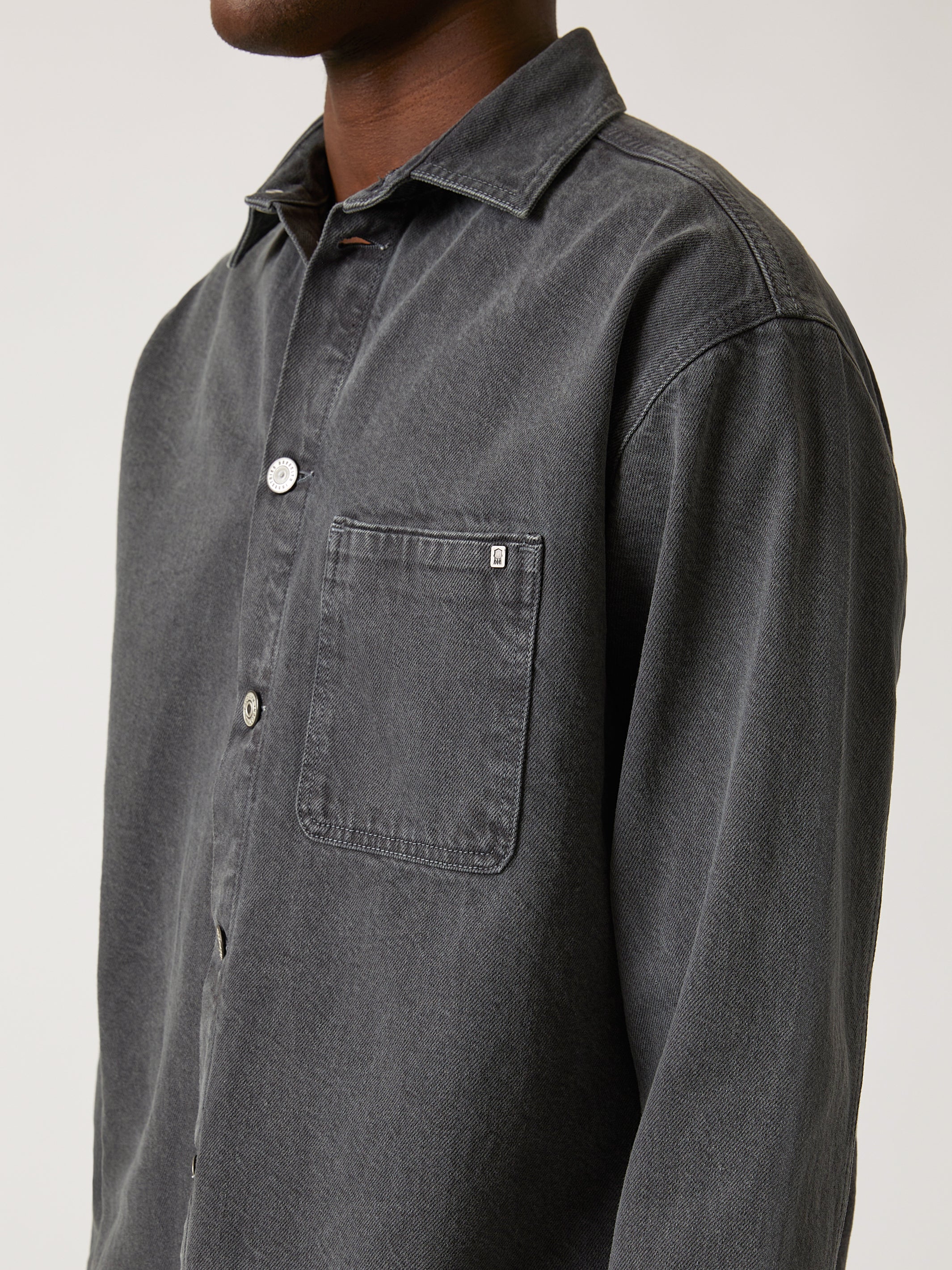 Men's Brooklyn Industries Shirt in Asphalt - BROOKLYN INDUSTRIES