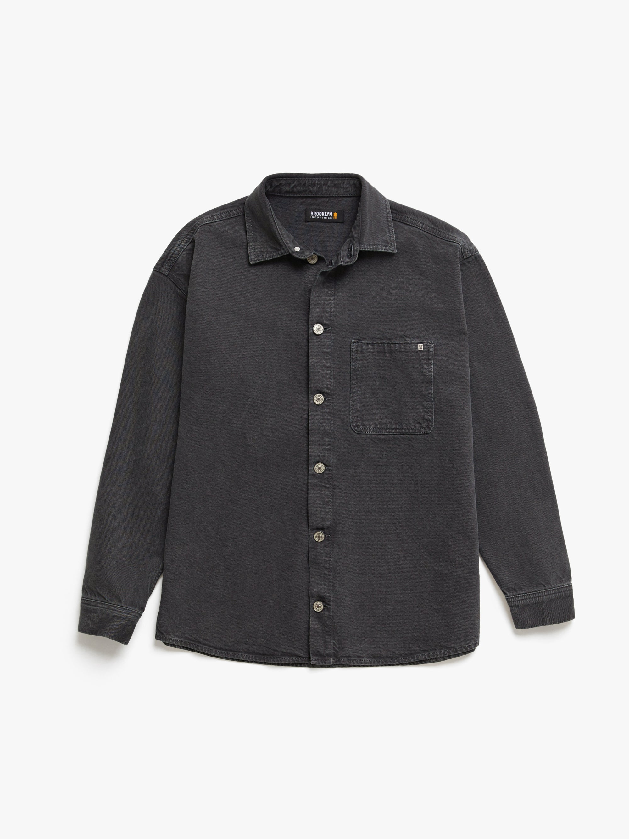 Men's Brooklyn Industries Shirt in Asphalt - BROOKLYN INDUSTRIES