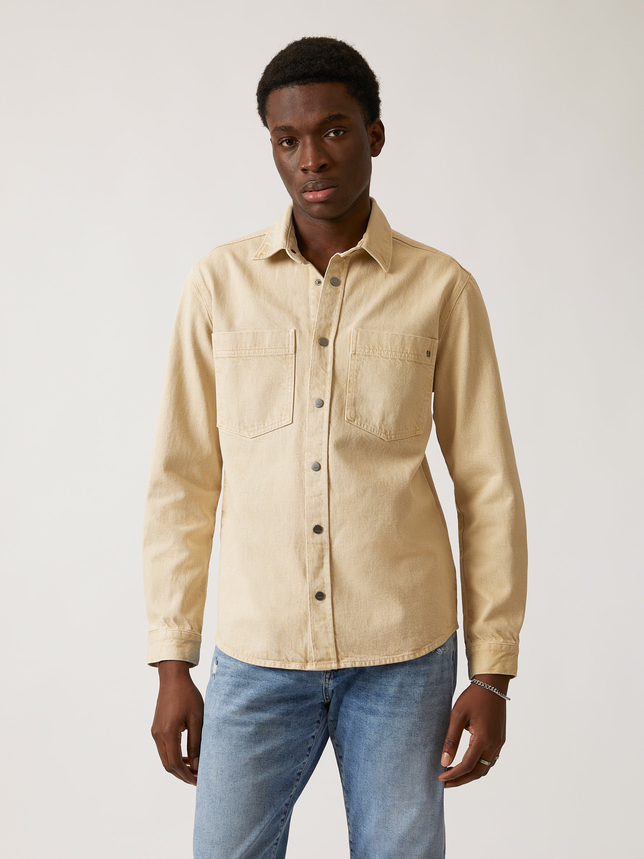 Men's Brooklyn Industries Overshirt in Silver Birch - BROOKLYN INDUSTRIES