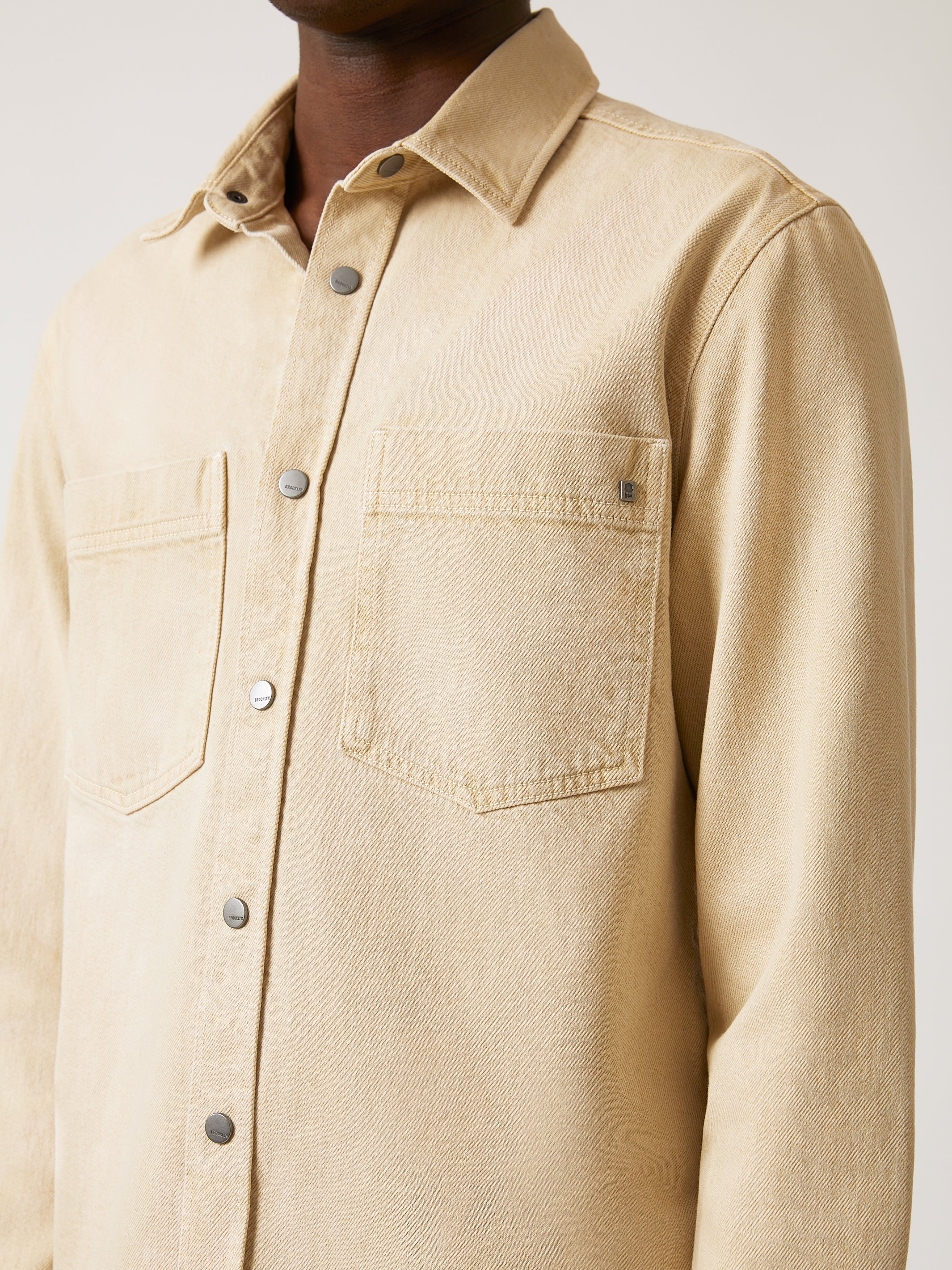 Men's Brooklyn Industries Overshirt in Silver Birch - BROOKLYN INDUSTRIES