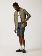 Men's Brooklyn Industries Overshirt in Deep Lichen Green - BROOKLYN INDUSTRIES