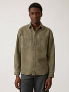 Men's Brooklyn Industries Overshirt in Deep Lichen Green - BROOKLYN INDUSTRIES