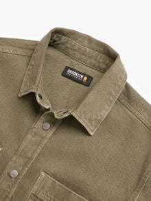 Men's Brooklyn Industries Overshirt in Deep Lichen Green - BROOKLYN INDUSTRIES