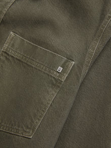 Men's Brooklyn Industries Overshirt in Deep Lichen Green - BROOKLYN INDUSTRIES