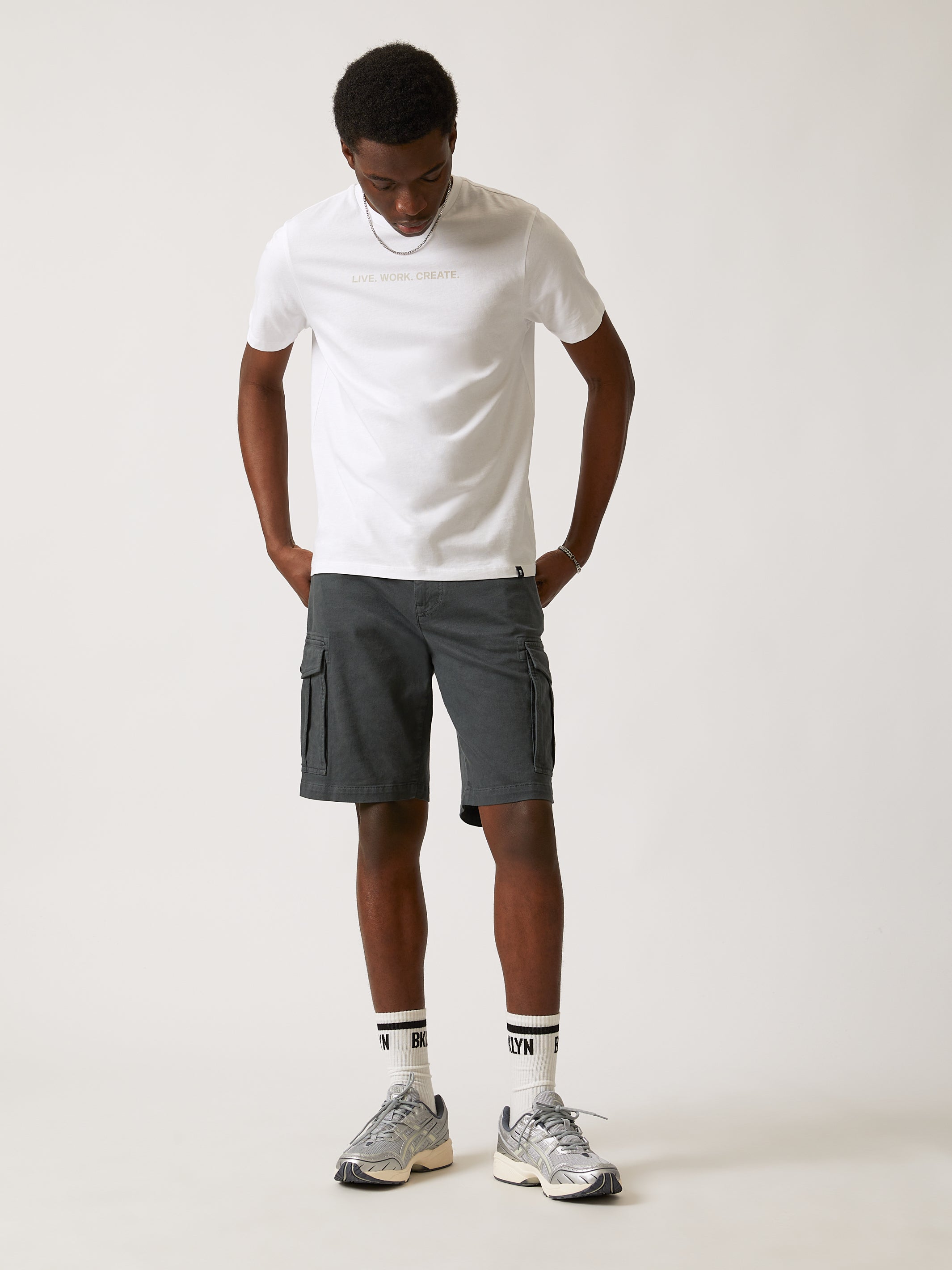 Men's Cargo Shorts in Asphalt - BROOKLYN INDUSTRIES