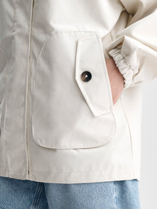 Women's Hooded Utility Jacket in Silver Birch - BROOKLYN INDUSTRIES
