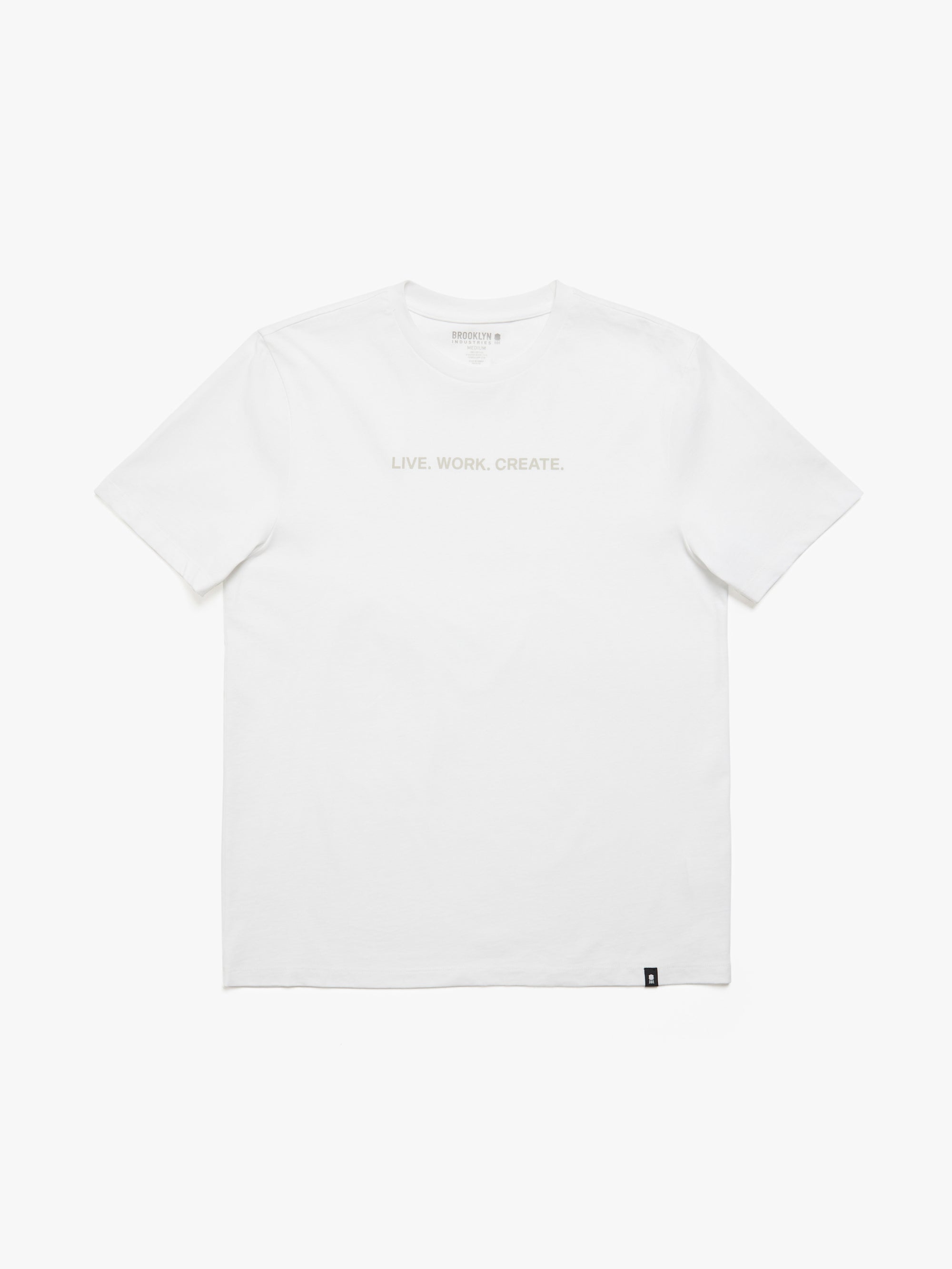 Men's Brooklyn Industries Live Work Create T-shirt in White - BROOKLYN INDUSTRIES