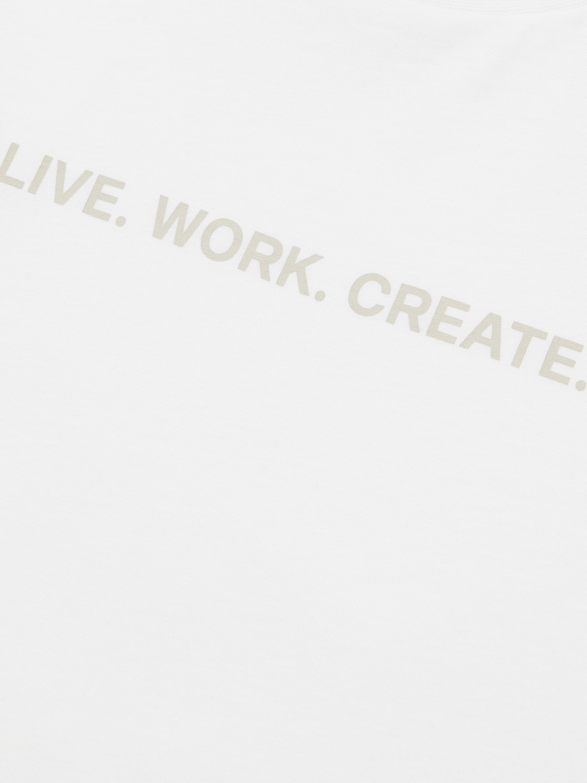 Men's Brooklyn Industries Live Work Create T-shirt in White - BROOKLYN INDUSTRIES