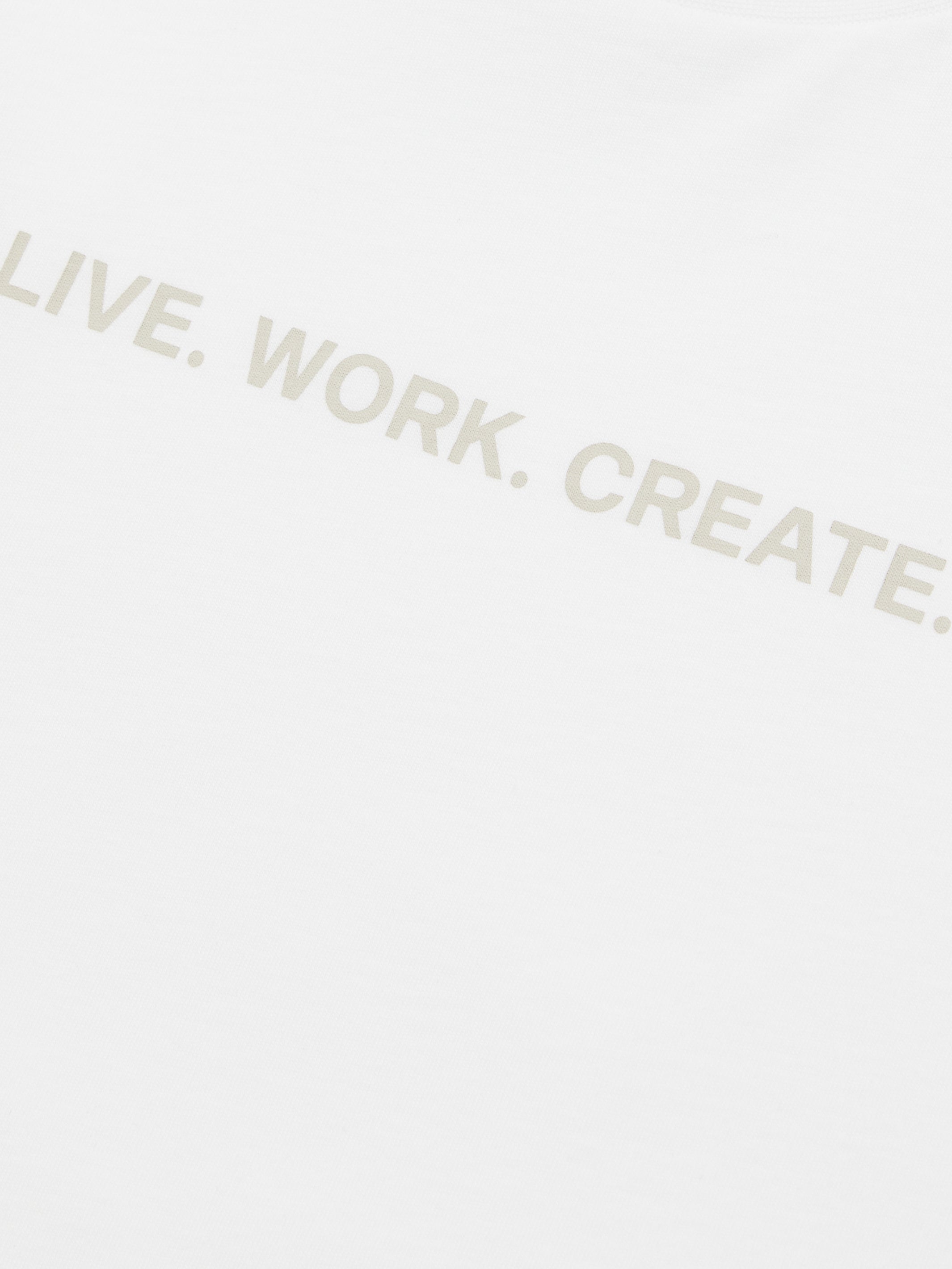 Men's Brooklyn Industries Live Work Create T-shirt in White - BROOKLYN INDUSTRIES