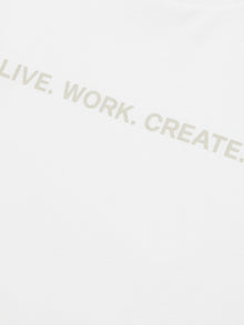 Men's Brooklyn Industries Live Work Create T-shirt in White - BROOKLYN INDUSTRIES