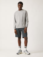 Men's Brooklyn Water Tower Long Sleeve T-shirt in Grey Melange - BROOKLYN INDUSTRIES