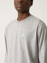 Men's Brooklyn Water Tower Long Sleeve T-shirt in Grey Melange - BROOKLYN INDUSTRIES