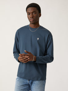 Men's Brooklyn Water Tower Long Sleeve T-shirt in Moonlit Ocean - BROOKLYN INDUSTRIES