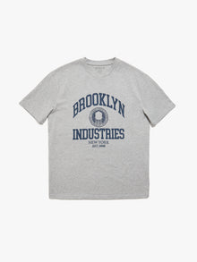 Men's Brooklyn Industries Heritage T-shirt in Grey Melange - BROOKLYN INDUSTRIES