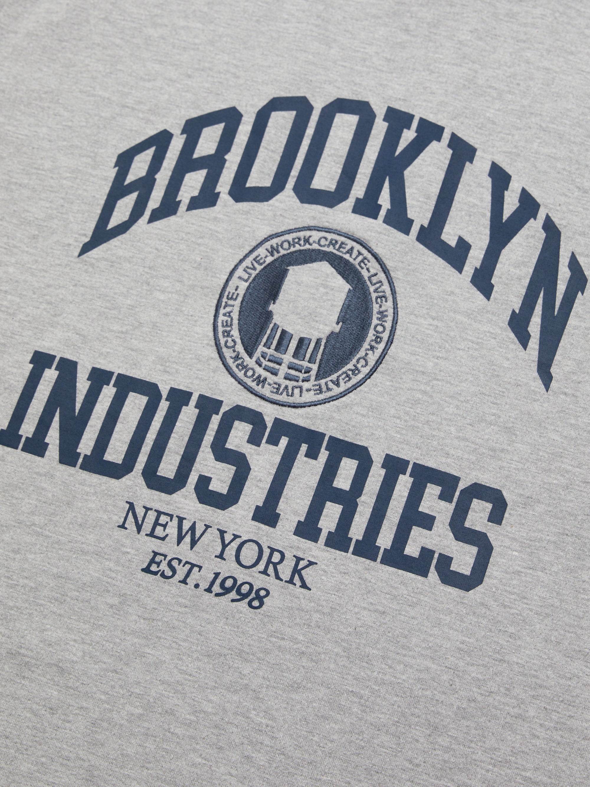 Men's Brooklyn Industries Heritage T-shirt in Grey Melange - BROOKLYN INDUSTRIES