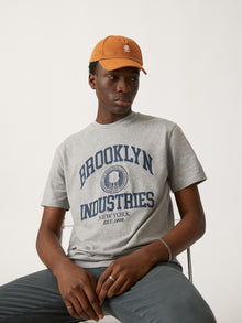 Men's Brooklyn Industries Heritage T-shirt in Grey Melange - BROOKLYN INDUSTRIES