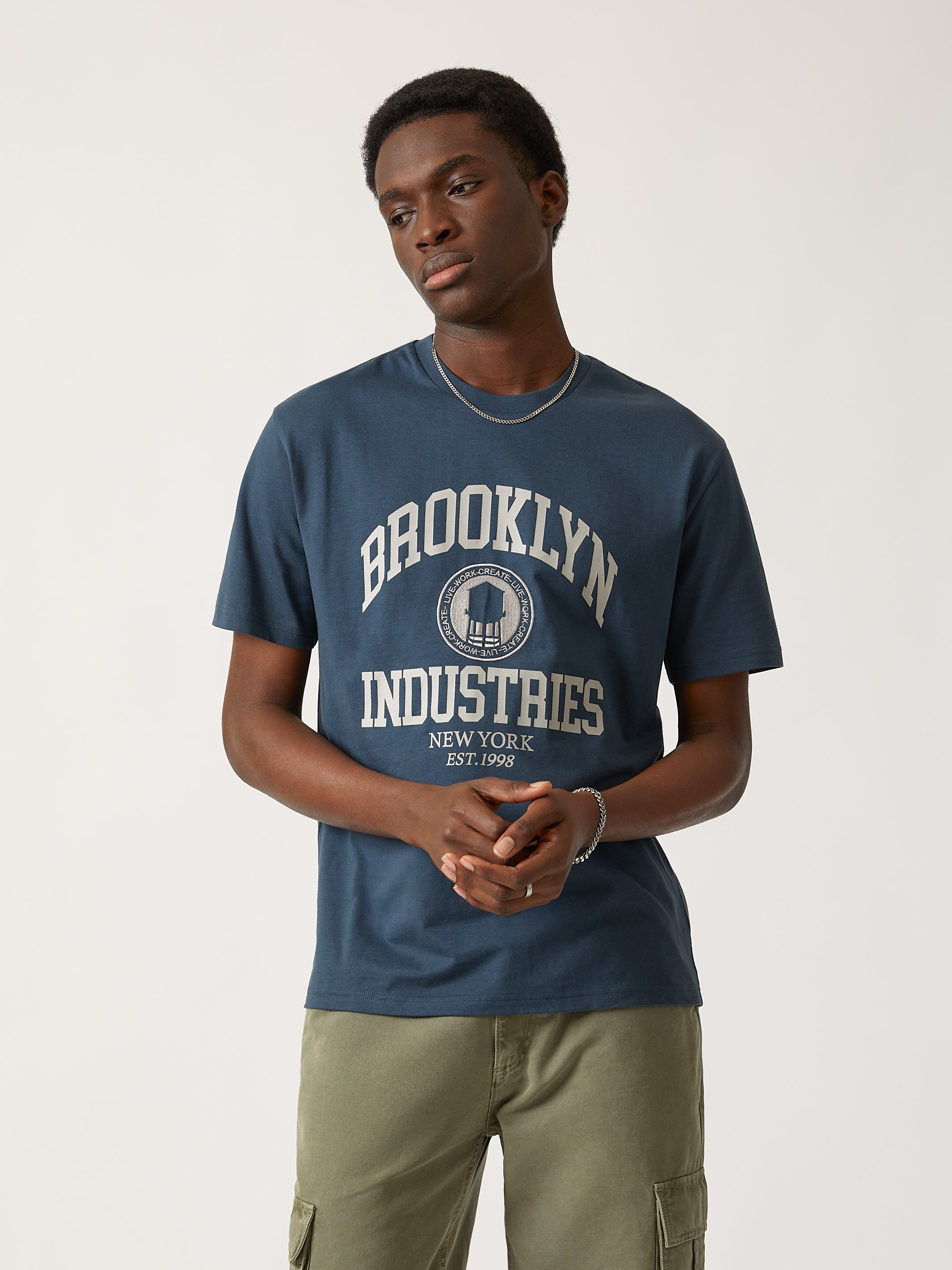 Men's Brooklyn Industries Heritage T-shirt in Moonlit Ocean - BROOKLYN INDUSTRIES