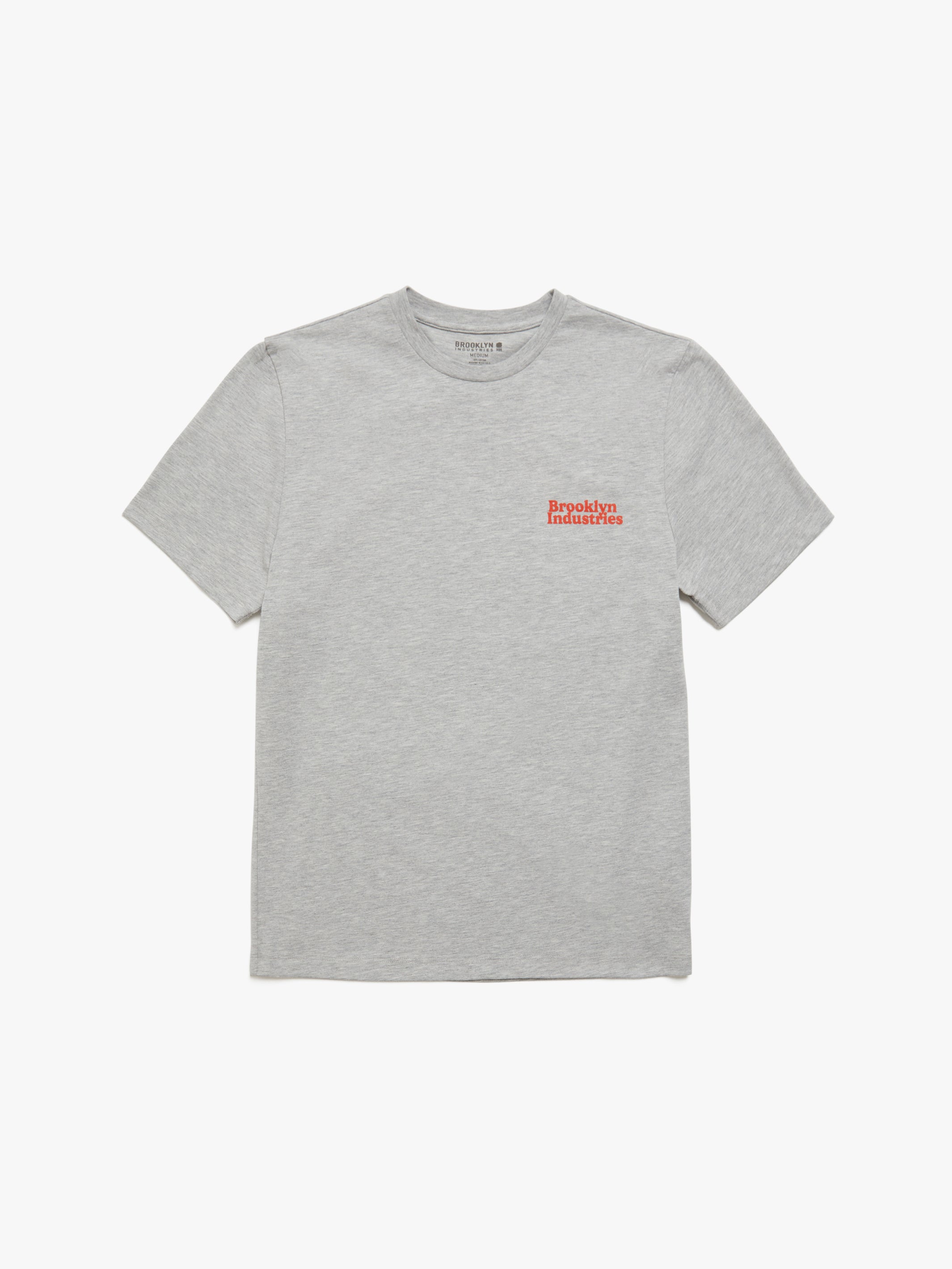Men's NYC T-shirt in Grey Melange - BROOKLYN INDUSTRIES
