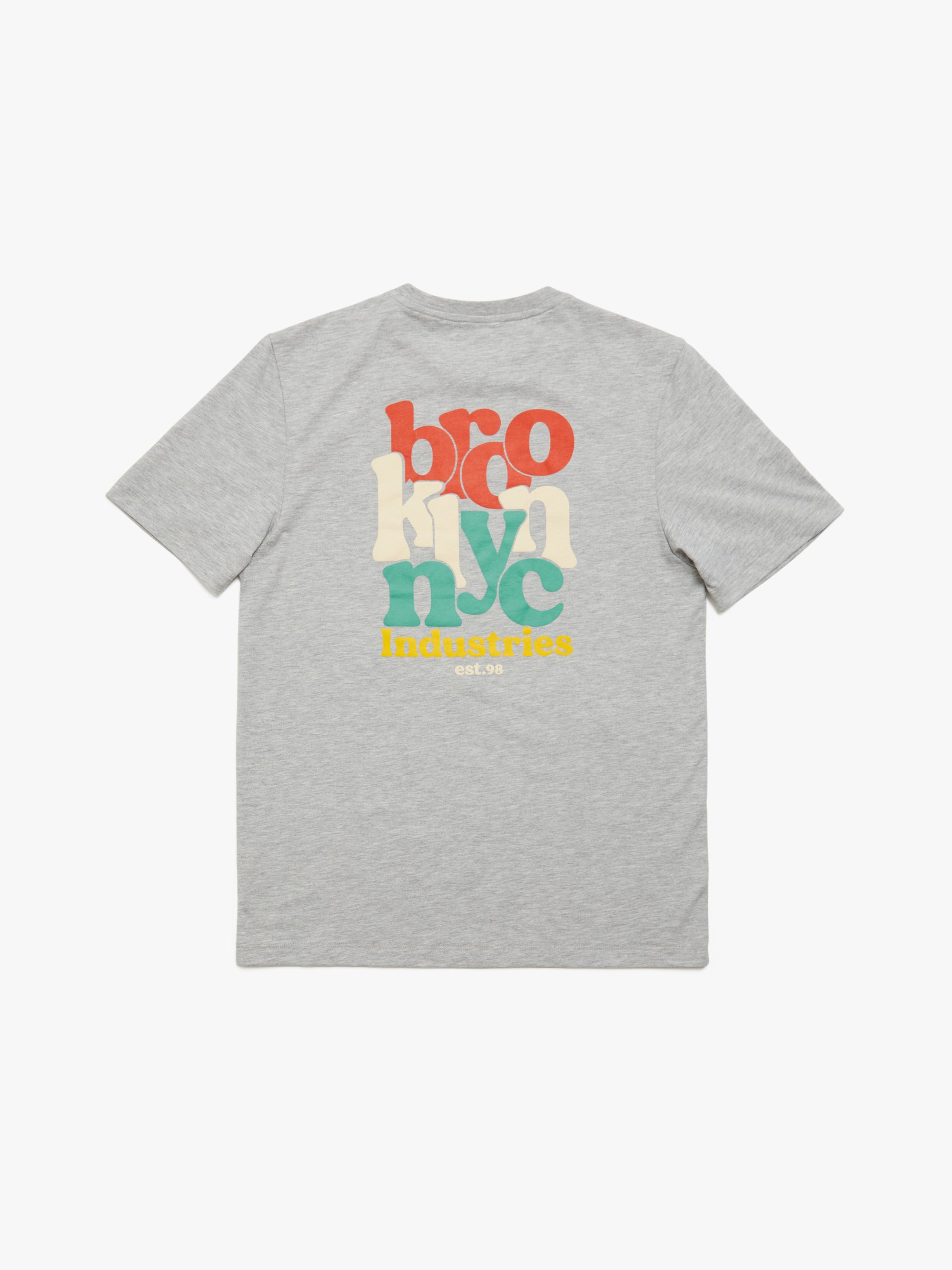 Men's NYC T-shirt in Grey Melange - BROOKLYN INDUSTRIES