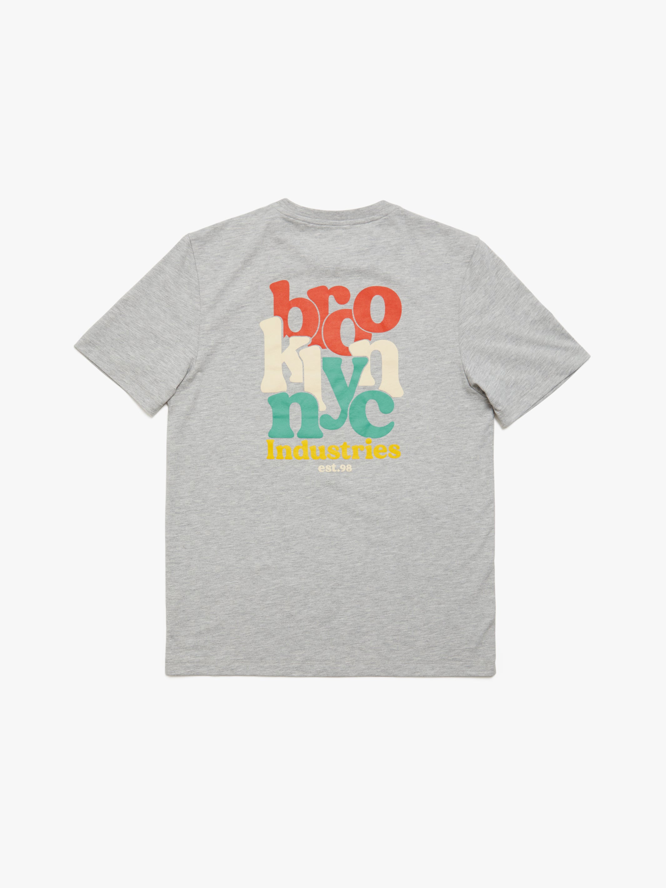 Men's NYC T-shirt in Grey Melange - BROOKLYN INDUSTRIES