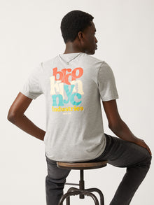 Men's NYC T-shirt in Grey Melange - BROOKLYN INDUSTRIES