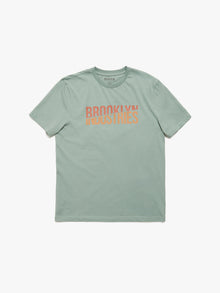 Men's Split T-shirt in Green Milieu - BROOKLYN INDUSTRIES