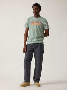 Men's Split T-shirt in Green Milieu - BROOKLYN INDUSTRIES