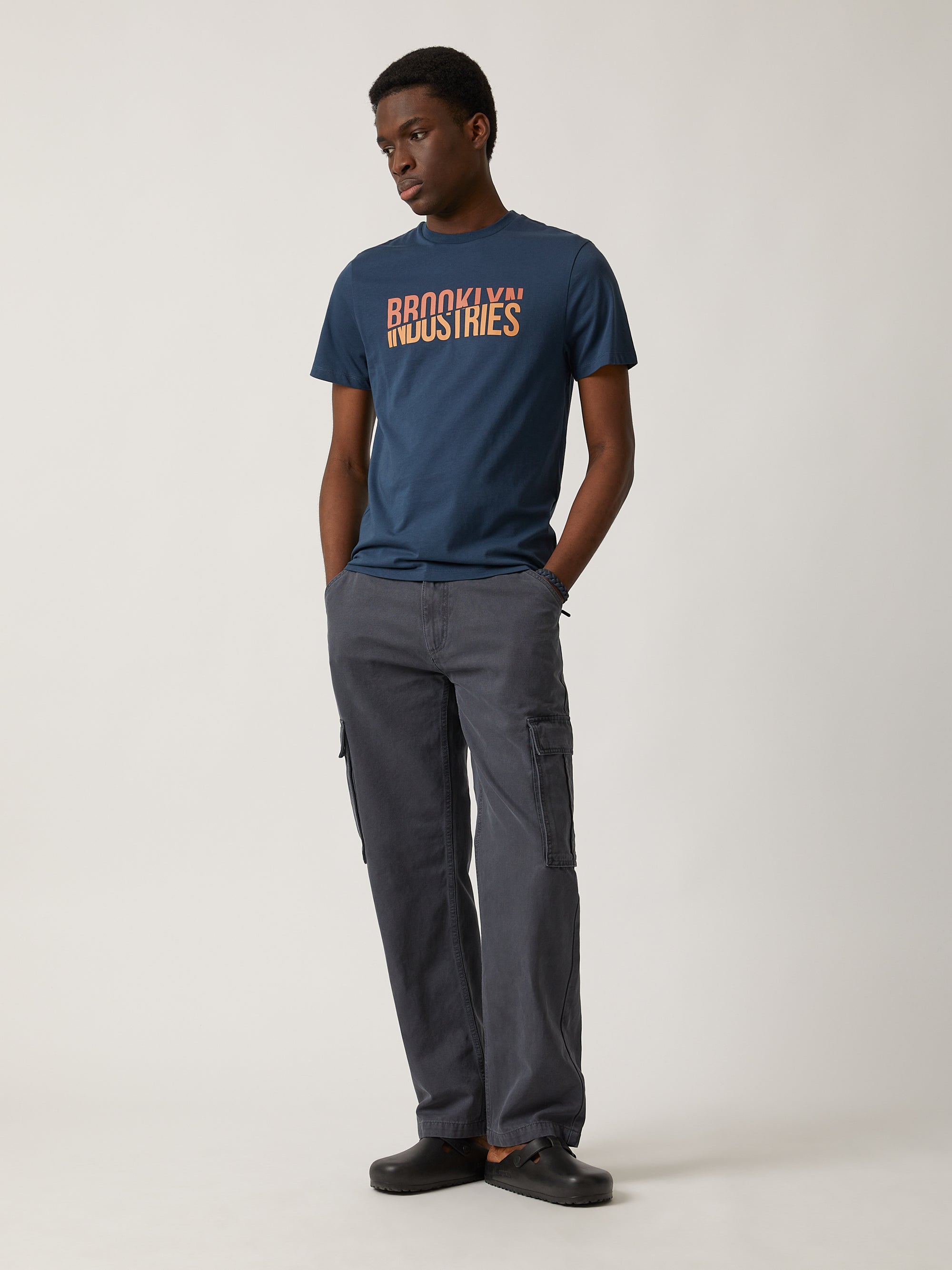 Men's Split T-shirt in Moonlit Ocean - BROOKLYN INDUSTRIES