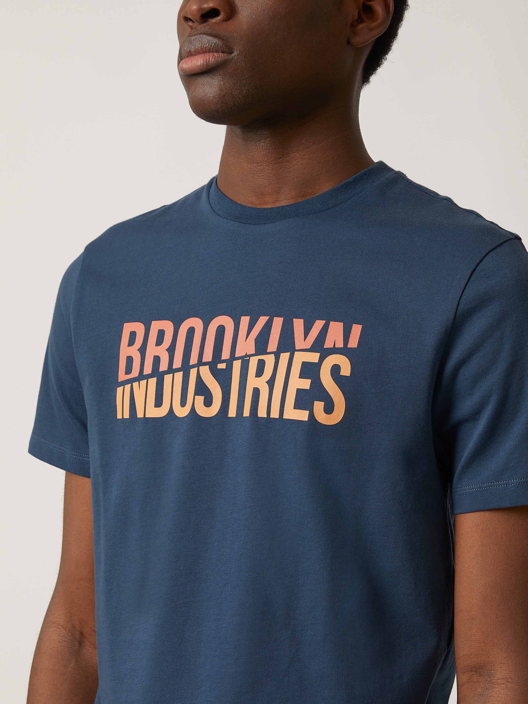 Men's Split T-shirt in Moonlit Ocean - BROOKLYN INDUSTRIES