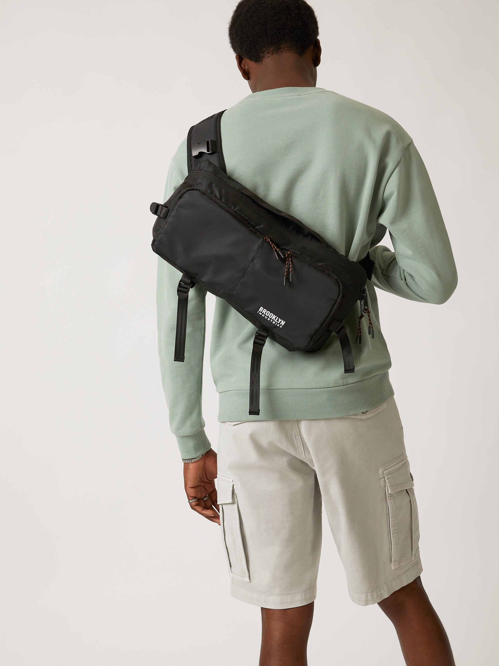 Biker Messenger Bag in Black - BROOKLYN INDUSTRIES