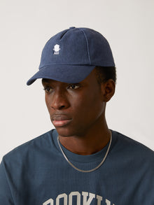 Water Tower Denim Cap in Mid Blue - BROOKLYN INDUSTRIES