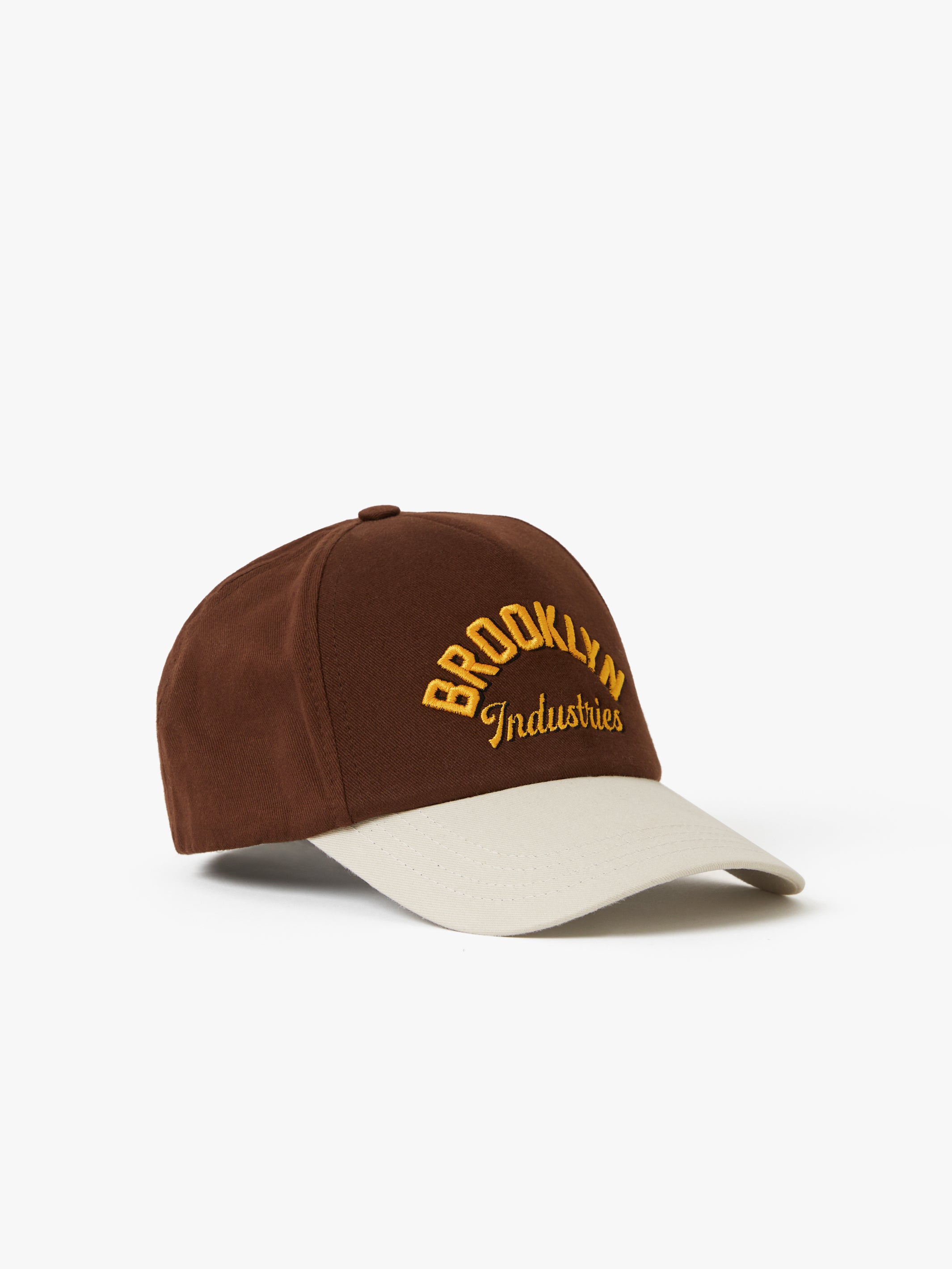 Contrast Logo Cap in Dark Brown - BROOKLYN INDUSTRIES