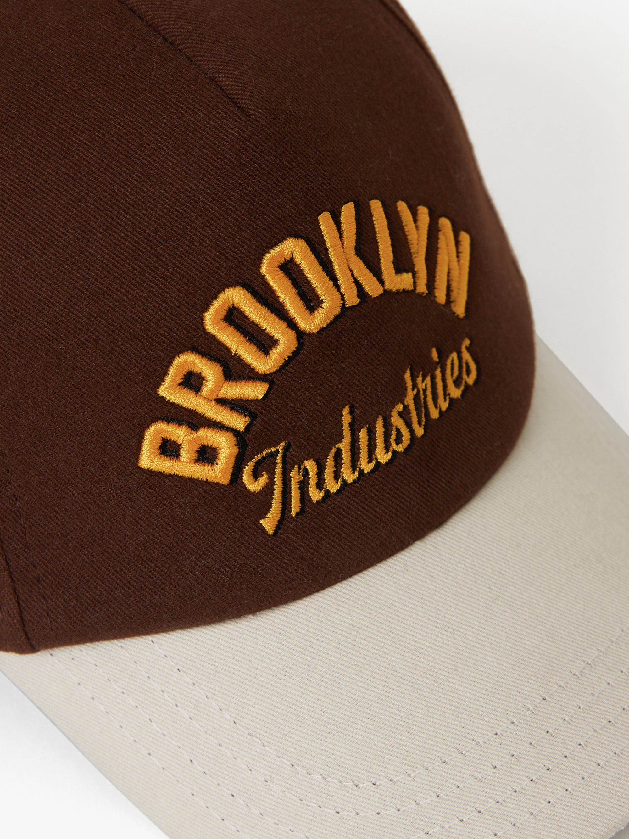 Contrast Logo Cap in Dark Brown - BROOKLYN INDUSTRIES