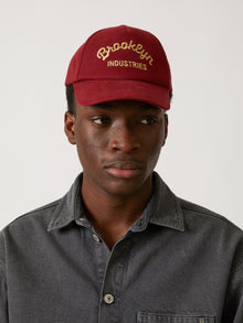 BKI Logo Cap in Bordeaux - BROOKLYN INDUSTRIES