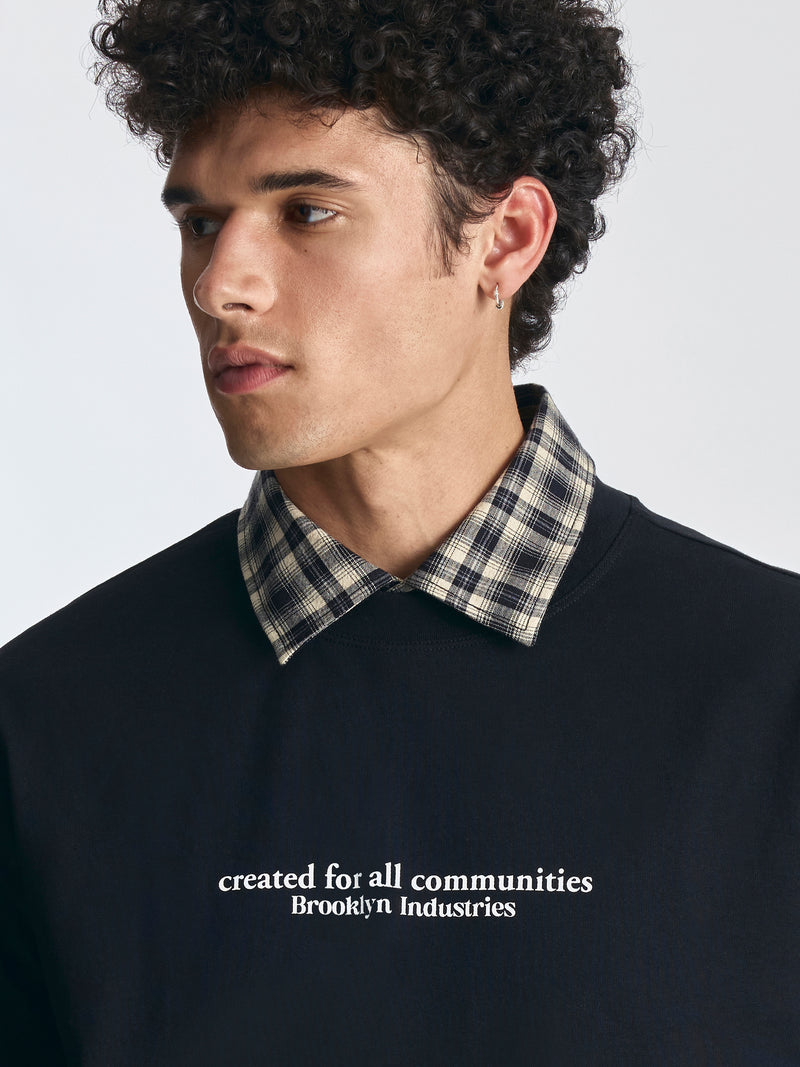 Men's Brooklyn Community T-Shirt in Black - BROOKLYN INDUSTRIES