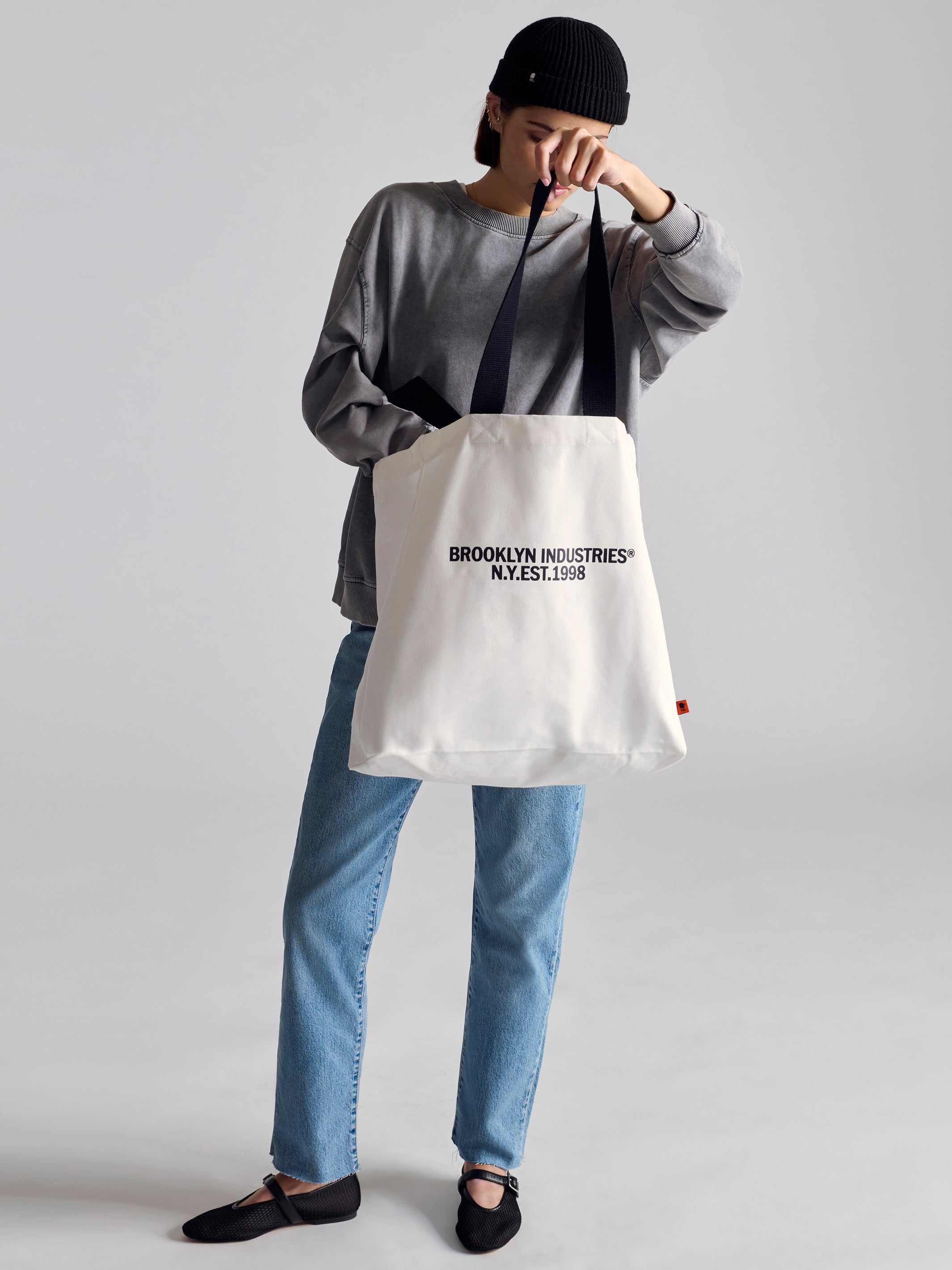 Brooklyn 1998 Tote Bag in White - BROOKLYN INDUSTRIES