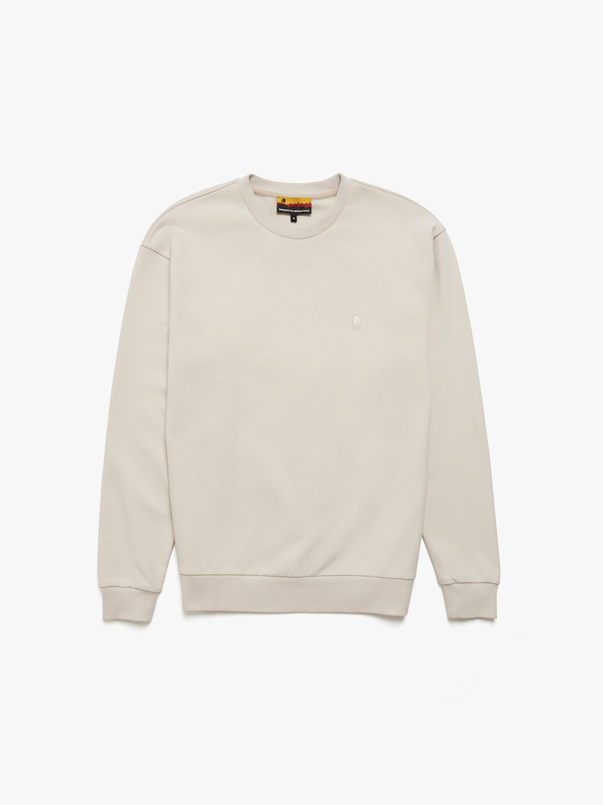 Men's Water Tower Crew Neck Sweatshirt in Moonbeam - BROOKLYN INDUSTRIES