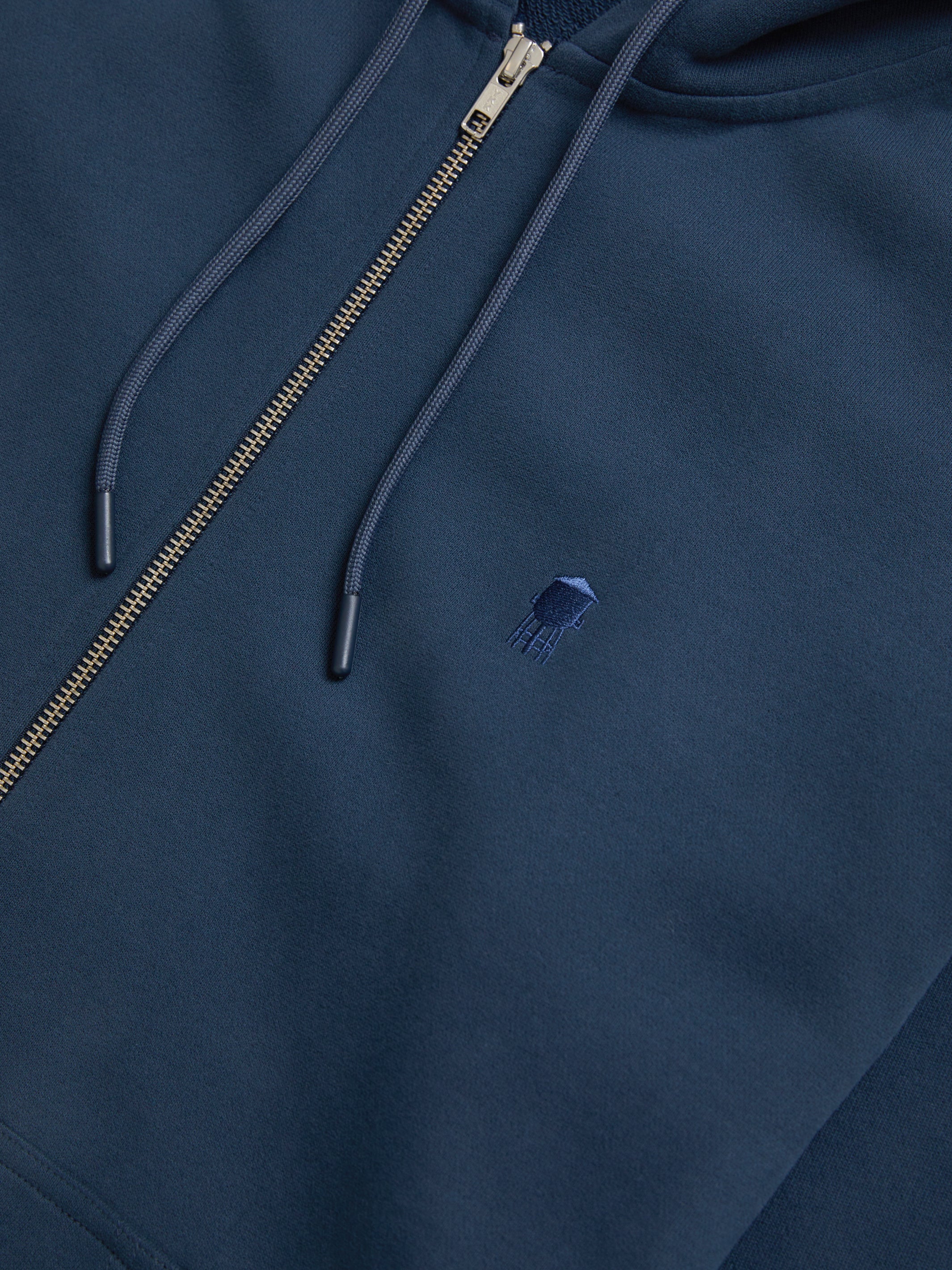 Brooklyn Indsutries Men's Water Tower Zip-Up Hoodie in Moonlit
