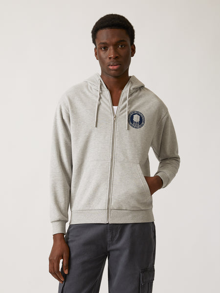 Brooklyn Indsutries Men's Heritage Zip-Up Hoodie in Grey