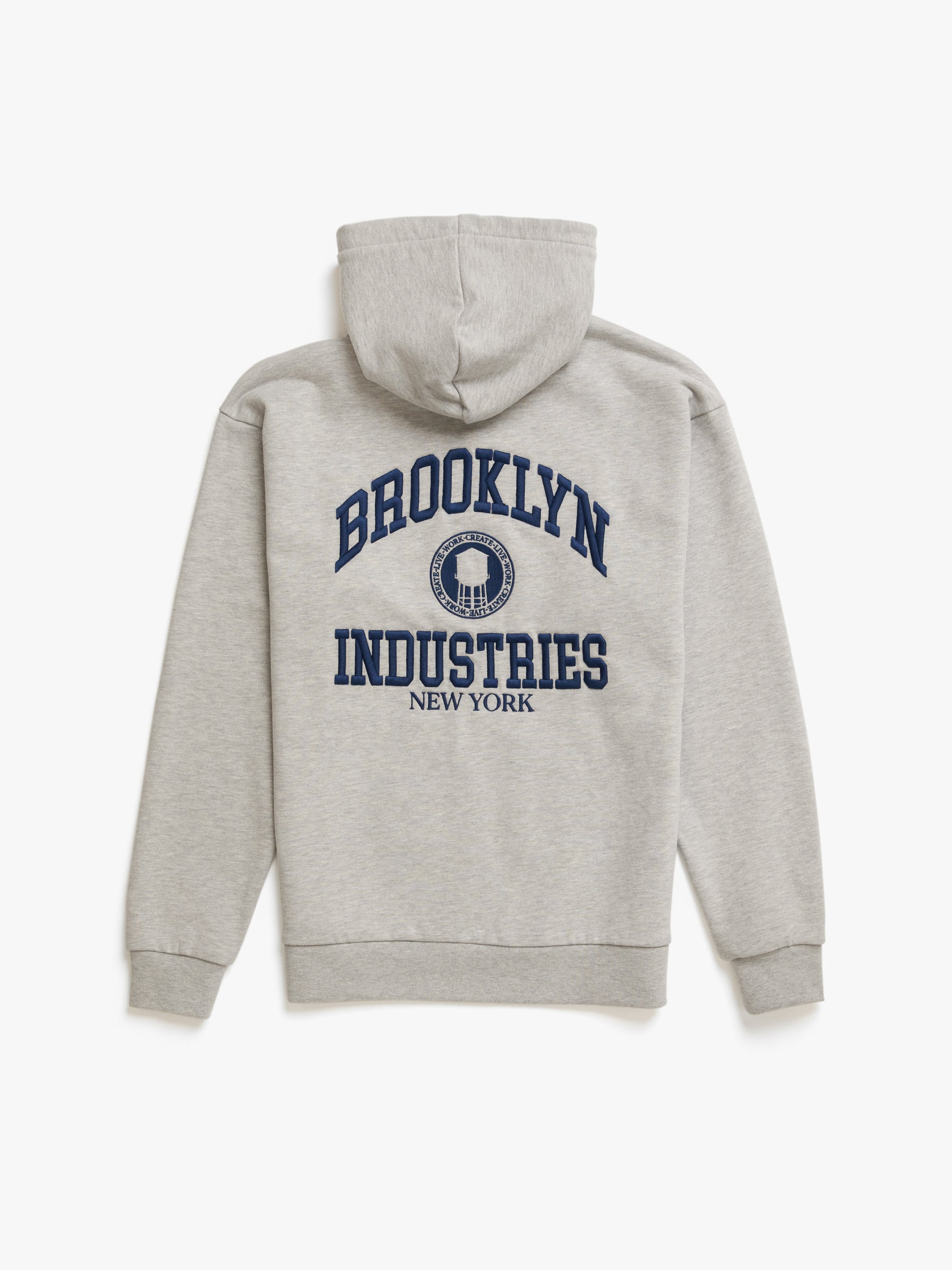 Men s Heritage Zip Up Hoodie in Grey Melange