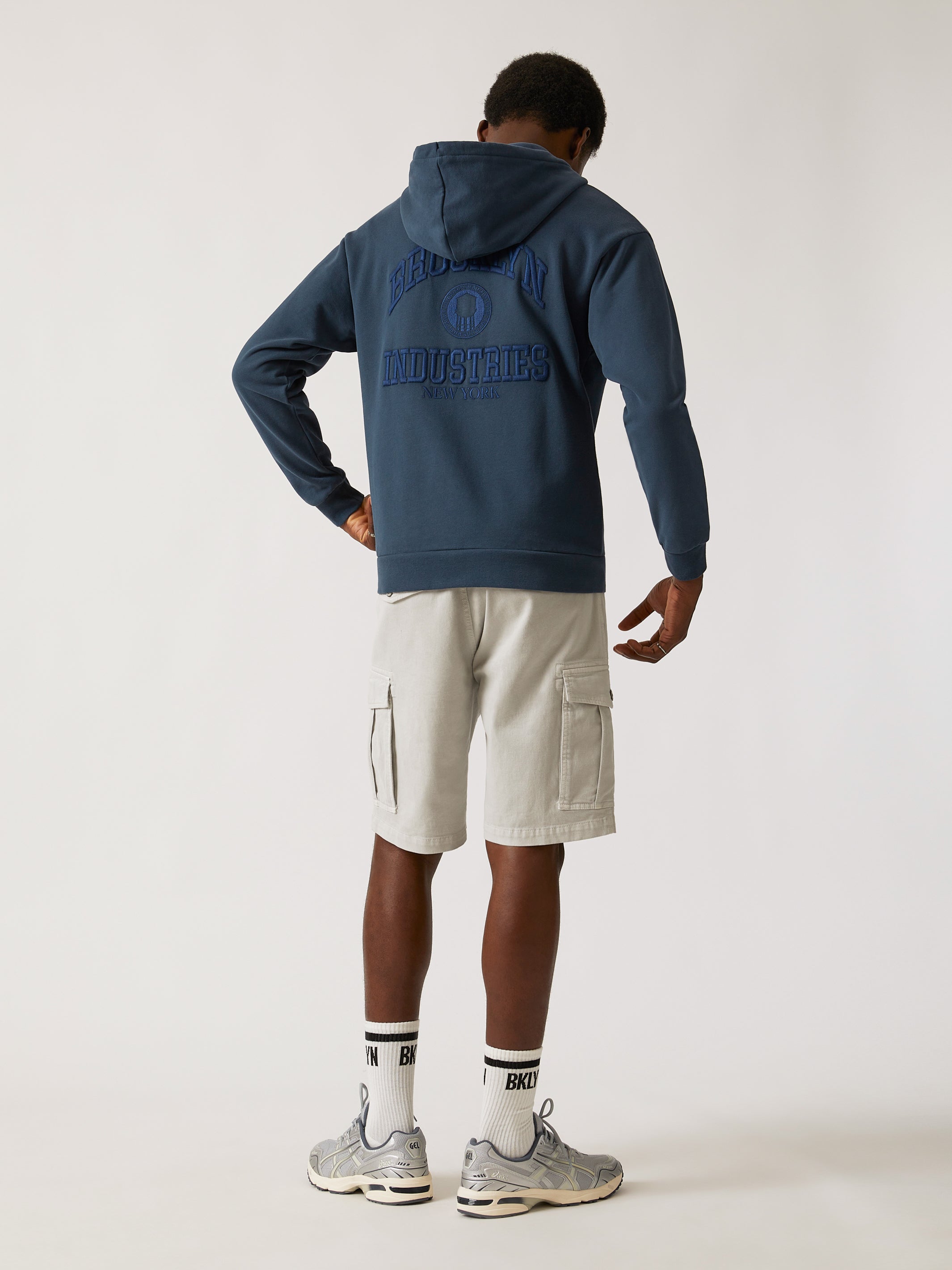 Brooklyn Indsutries Men's Heritage Zip-Up Hoodie in Moonlit Ocean