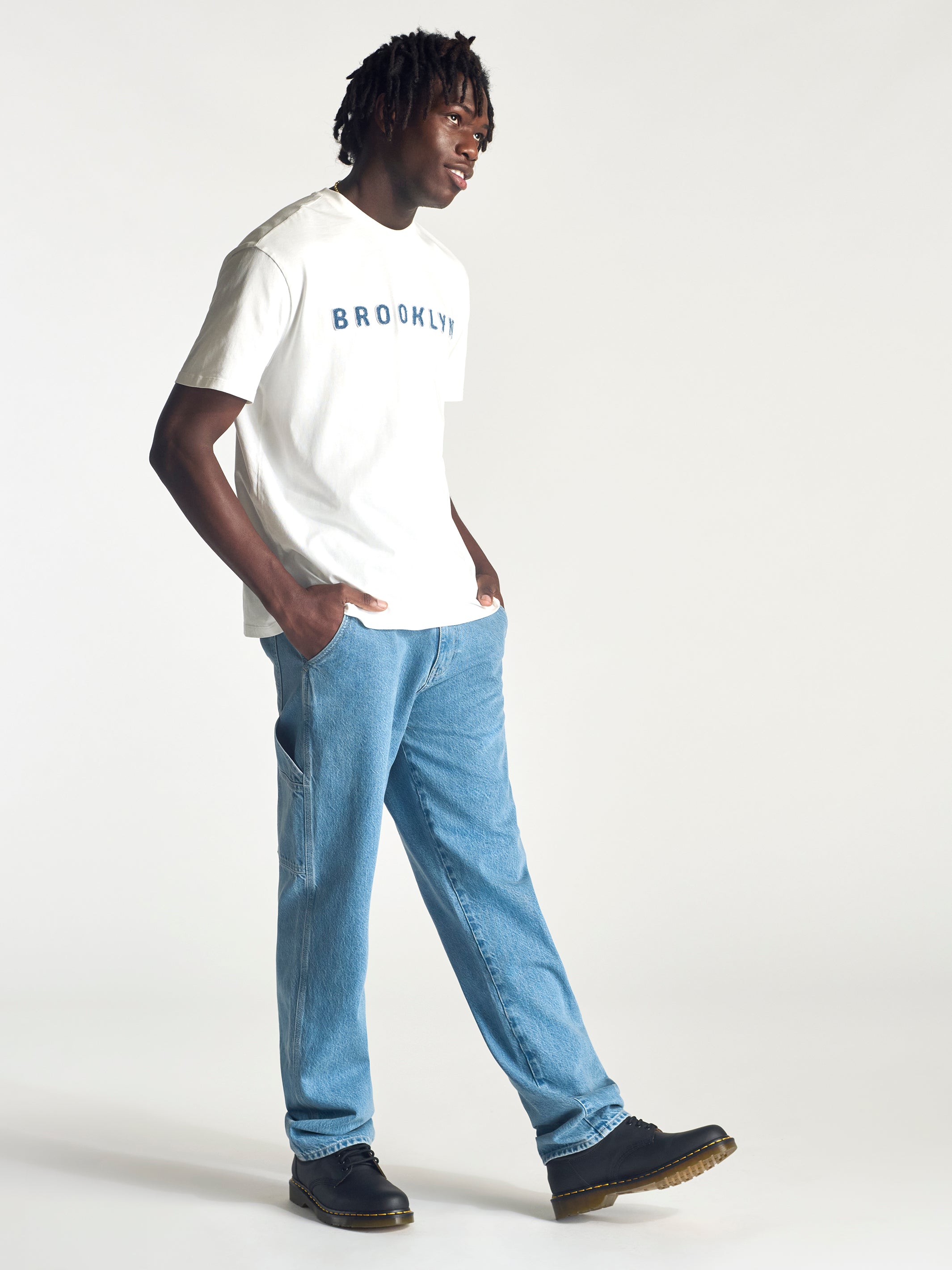 Men's Brooklyn T-Shirt In Antique White - BROOKLYN INDUSTRIES