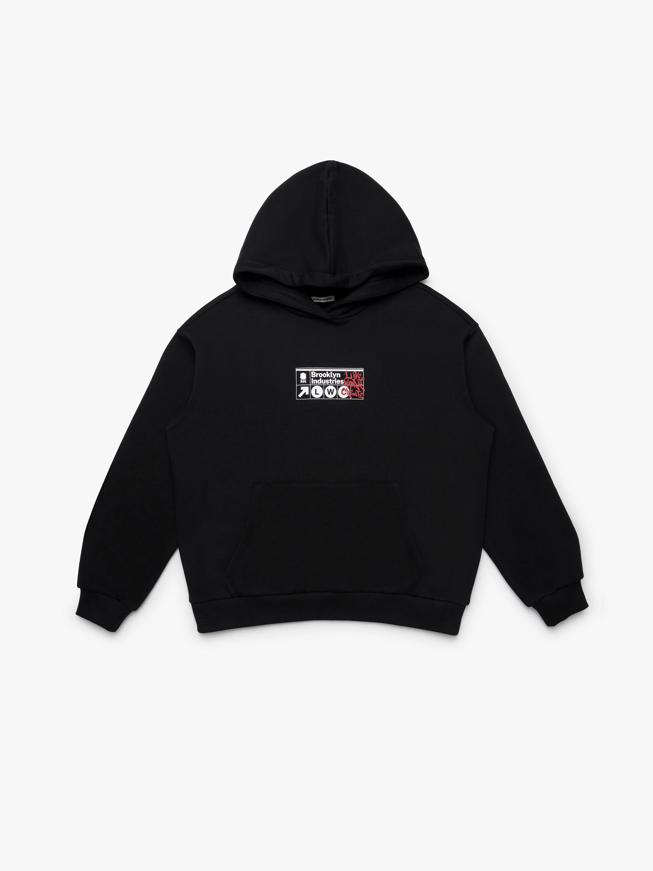 Women's Brooklyn Subway Hoodie in Black - BROOKLYN INDUSTRIES