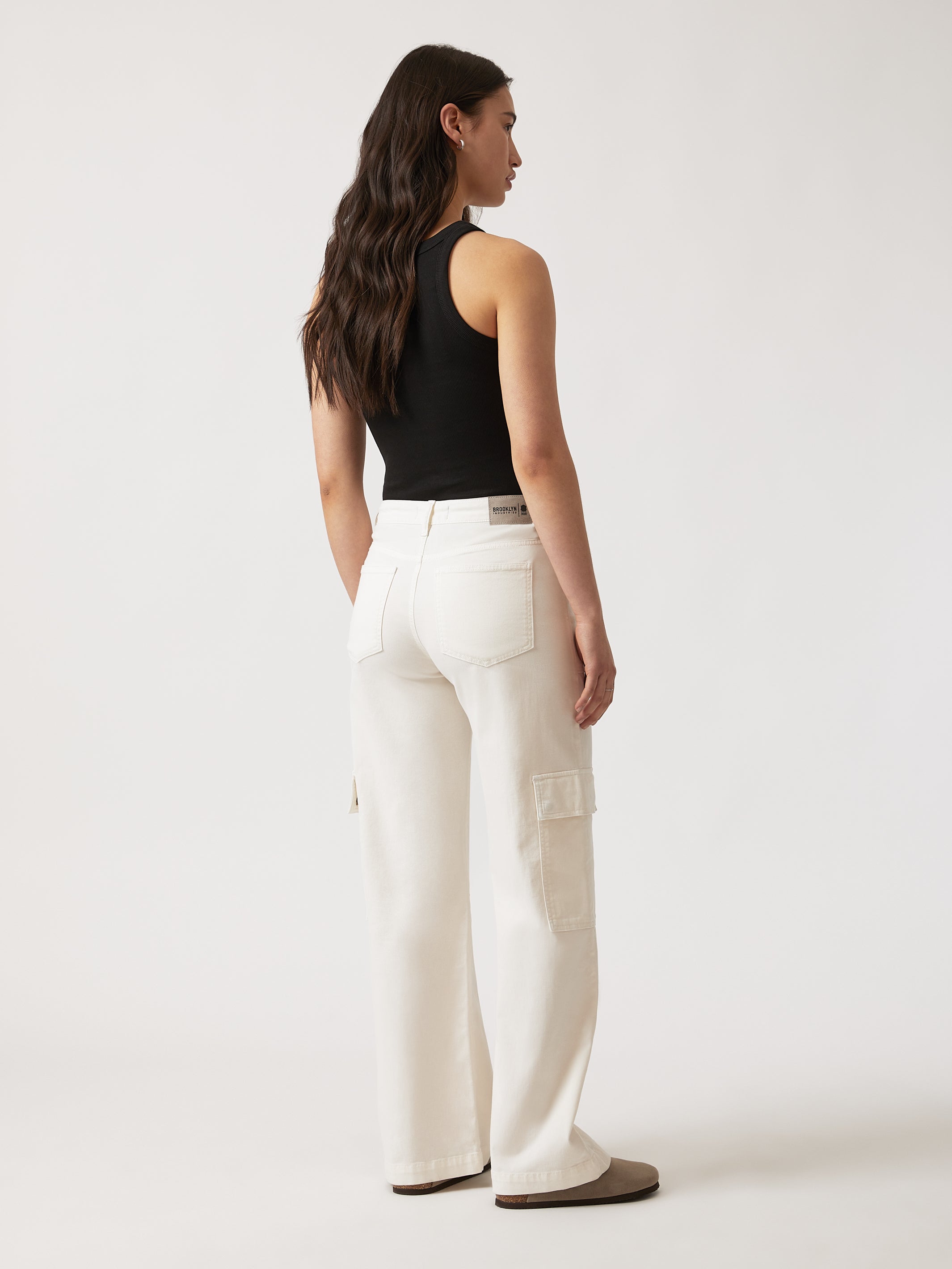 Women's Cargo Pants in Antique White - BROOKLYN INDUSTRIES