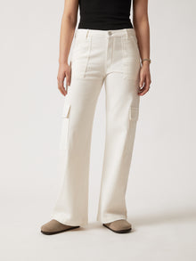 Women's Cargo Pants in Antique White - BROOKLYN INDUSTRIES