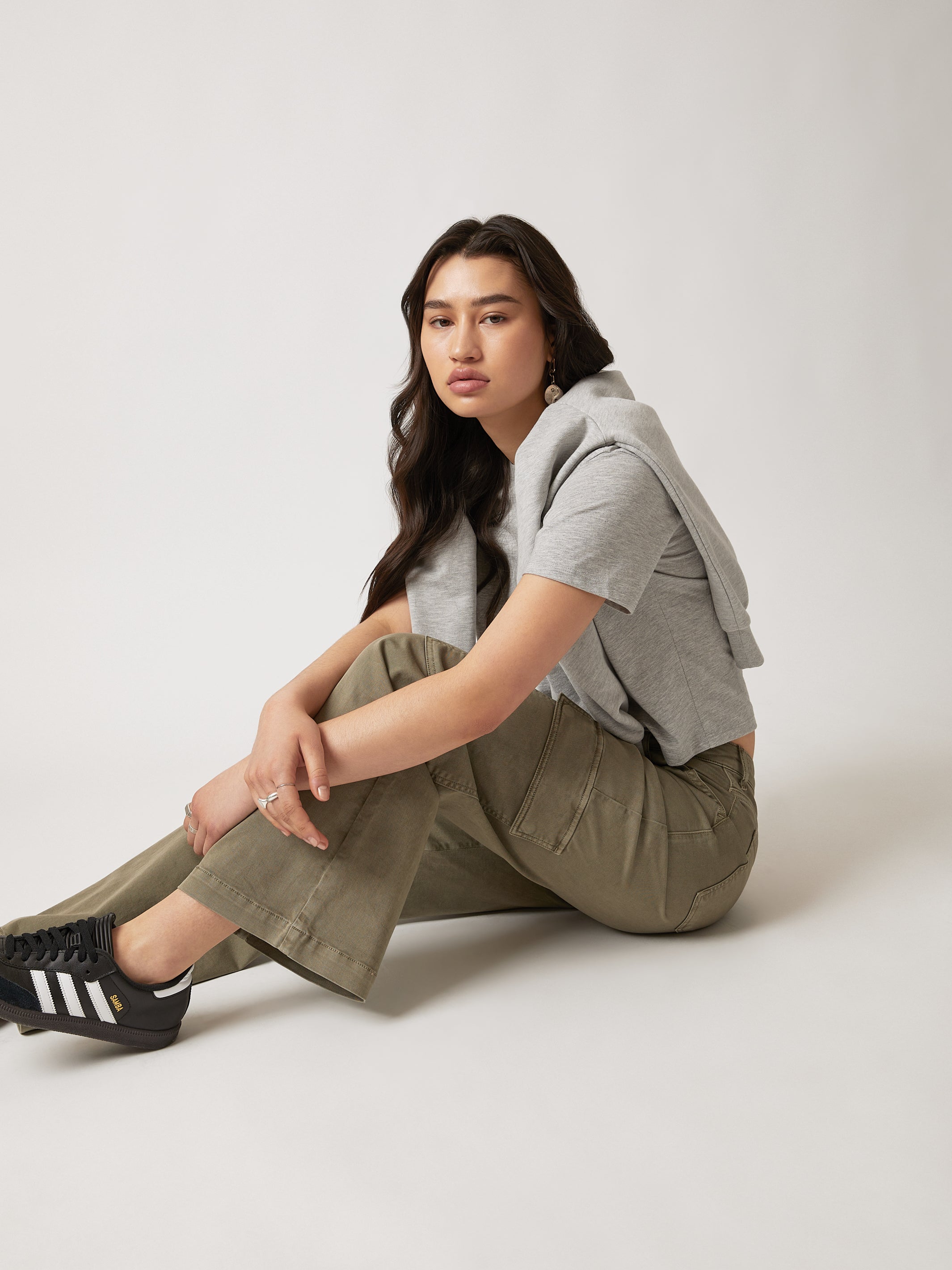 Women's Cargo Pants in Deep Lichen Green - BROOKLYN INDUSTRIES