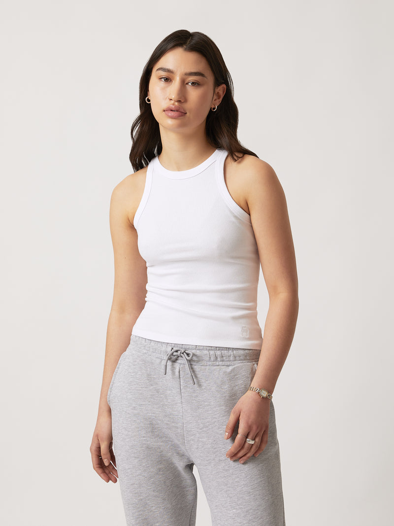 Women's Water Tower Tank Top in White - BROOKLYN INDUSTRIES